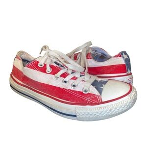 Converse  Women's Red, White, and Blue Flag Sneakers